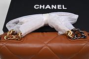 Chanel 19 Handbag Lambskin Gold-Tone Silver-Tone & Ruthenium-Finish Metal Caramel 26cm - 6