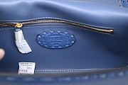 FENDI Baguette Blue Selleria bag with oversize topstitching 27cm - 3