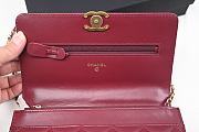 Chanel Quilted Perfect Fit Adjustable Wallet On Chain WOC Burgundy Calfskin Aged Gold Hardware 19cm - 2
