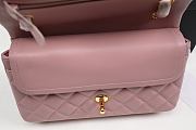 Chanel Classic Double Flap Quilted Iridescent Caviar Gold-tone Medium Pink 23cm - 5