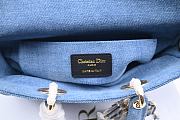 Dior Medium Lady D-Joy Bag Denim Blue 26cm - 4