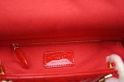 Dior Lady Dior Bag Cannage Lambskin Medium Red 24cm - 4