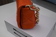 Prada System Nappa Patchwork Shoulder Orange Bag 24cm - 2