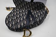 Dior Oblique Saddle Bag Blue 25.5cm - 2