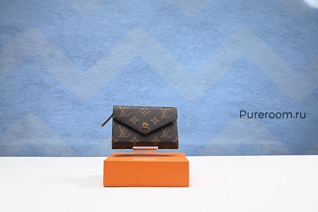 Louis Vuitton Victorine Wallet Monogram Brown Lining 3.7H 4.7W 1D - 1