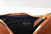 Prada Arqué Leather Shoulder Bag Brown 22.5cm - 5