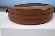 Prada Arqué Leather Shoulder Bag Brown 22.5cm - 4