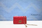 Gucci GG Marmont Matelasse Red Bag 18cm - 1