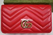 Gucci GG Marmont Matelasse Red Bag 18cm - 4