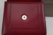 Bvlgari Wine Red Original Leather 20cm Chains Small Bag - 4