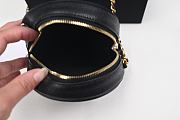Chanel Black Quilted Caviar Leather Round CC Filigree Crossbody Bag 15cm - 6