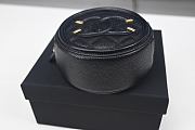 Chanel Black Quilted Caviar Leather Round CC Filigree Crossbody Bag 15cm - 4
