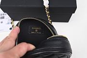 Chanel Black Quilted Caviar Leather Round CC Filigree Crossbody Bag 15cm - 3