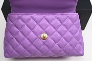 Chanel Coco Handle Small Violet GHW 24cm - 3