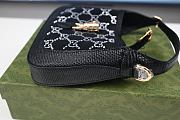 Gucci Jackie 1961 Crystal GG Mini Shoulder Black Bag 19cm - 4