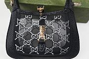 Gucci Jackie 1961 Crystal GG Mini Shoulder Black Bag 19cm - 3
