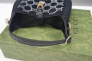Gucci Jackie 1961 Crystal GG Mini Shoulder Black Bag 19cm - 2
