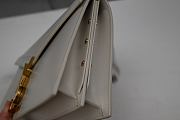 Cassandra Medium Chain Bag En Cuir Lisse Blanc Vintage 24cm - 5