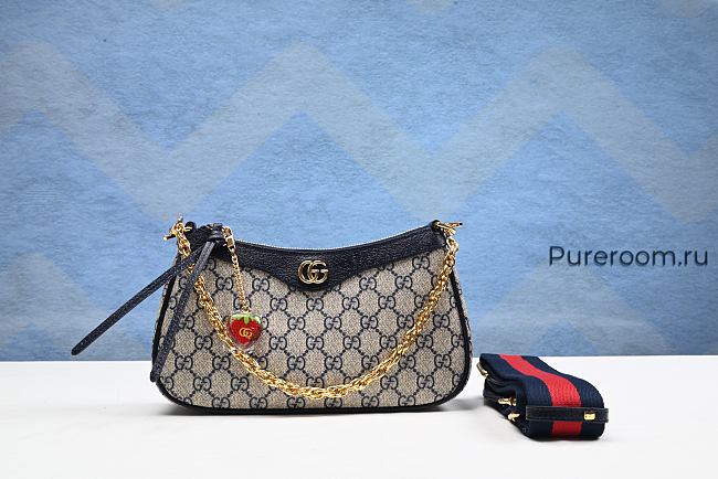 Gucci Ophidia GG Small Handbag Blue 25cm - 1