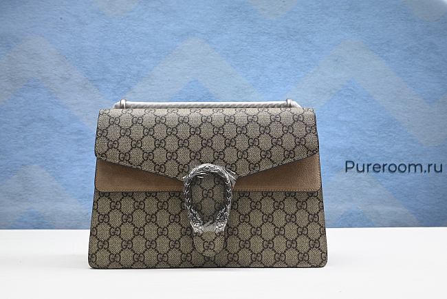 Gucci Dionysus Mini Bag GG Supreme Beige/Ebony 30cm - 1