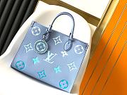 LV x YK onthego bag blue 34*26*13cm - 1