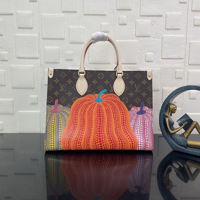 LV x YK Onthego  MM M46466 35*27*14cm - 1