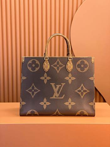 LV onthego Crossbody bag Monogram Reverse coated canvas  41*34*19cm