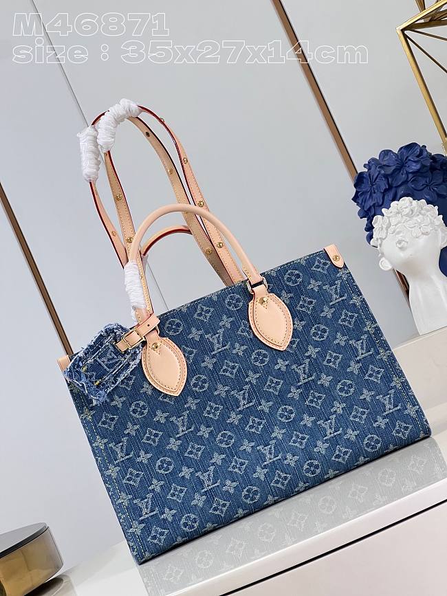 LV onthego MM Denim blue  35*27*14cm - 1