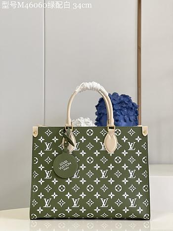 LV onthego  Monogram Empreinte  green&white 35*27*14cm