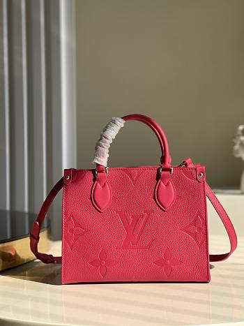 LV M45659 onthego bag rose red 25*19*11.5cm