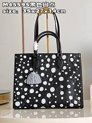 LV x YK onthego bag  black dot 35*27*14cm - 1