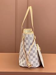 LV  Neverfull  White Grid With Pink 29*21*12cm - 2