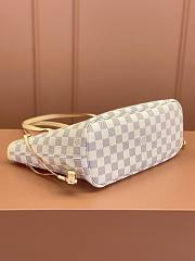 LV  Neverfull  White Grid With Pink 29*21*12cm - 3