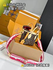 LV M46786 Neverfull BB Peony Pink Monogram 24*14*9cm - 5