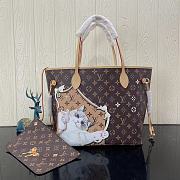 LV Neverfull tote bag  kitten pattern 32*29*17cm - 1