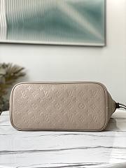 LV Neverfull Monogram Empreinte bag Dune Gray 31*28*14cm - 5