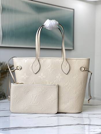 LV Neverfull Monogram Empreinte bag  Off-white  31*28*14cm