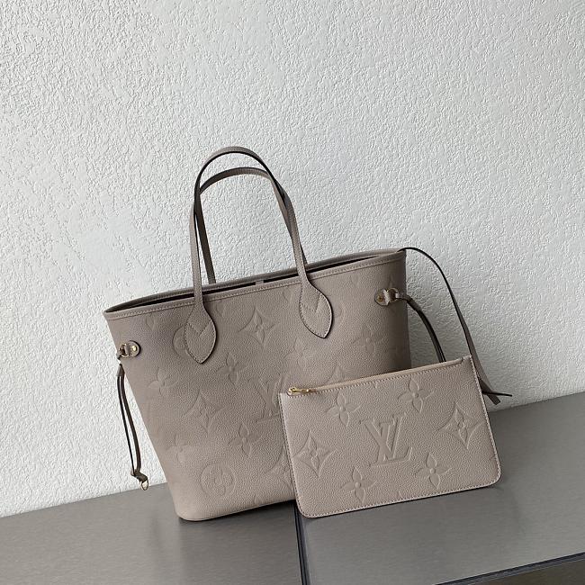 LV Neverfull handle bag  Dune Gray 32.5×16×28.5cm - 1