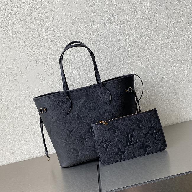 LV Neverfull handle bag black  32.5×16×28.5cm - 1