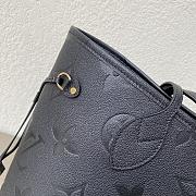 LV Neverfull handle bag black  32.5×16×28.5cm - 5