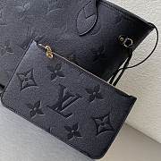 LV Neverfull handle bag black  32.5×16×28.5cm - 2