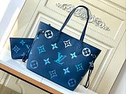 LV Neverfull MM Blue with gradient effect  31*28*14cm - 1