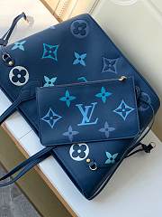 LV Neverfull MM Blue with gradient effect  31*28*14cm - 6