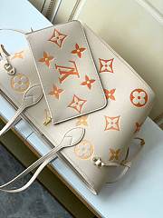 LV Neverfull MM Light Beige with gradient  effect  31*28*14cm - 2