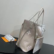 LV Neverfull tote bag silver white 31*28*14cm - 5