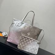 LV Neverfull tote bag silver white 31*28*14cm - 3