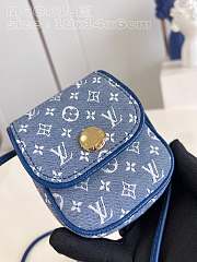 LV Neverfull BB bag Denim Blue  18*14*6cm - 4