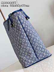 LV  Neverfull Denim Blue 32*29*17cm  - 4