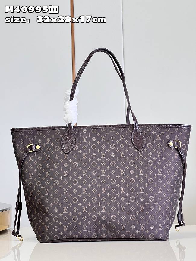 LV  Neverfull Denim Brown 32*29*17cm - 1