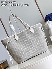 LV Neverfull Denim White 32*29*17cm - 4